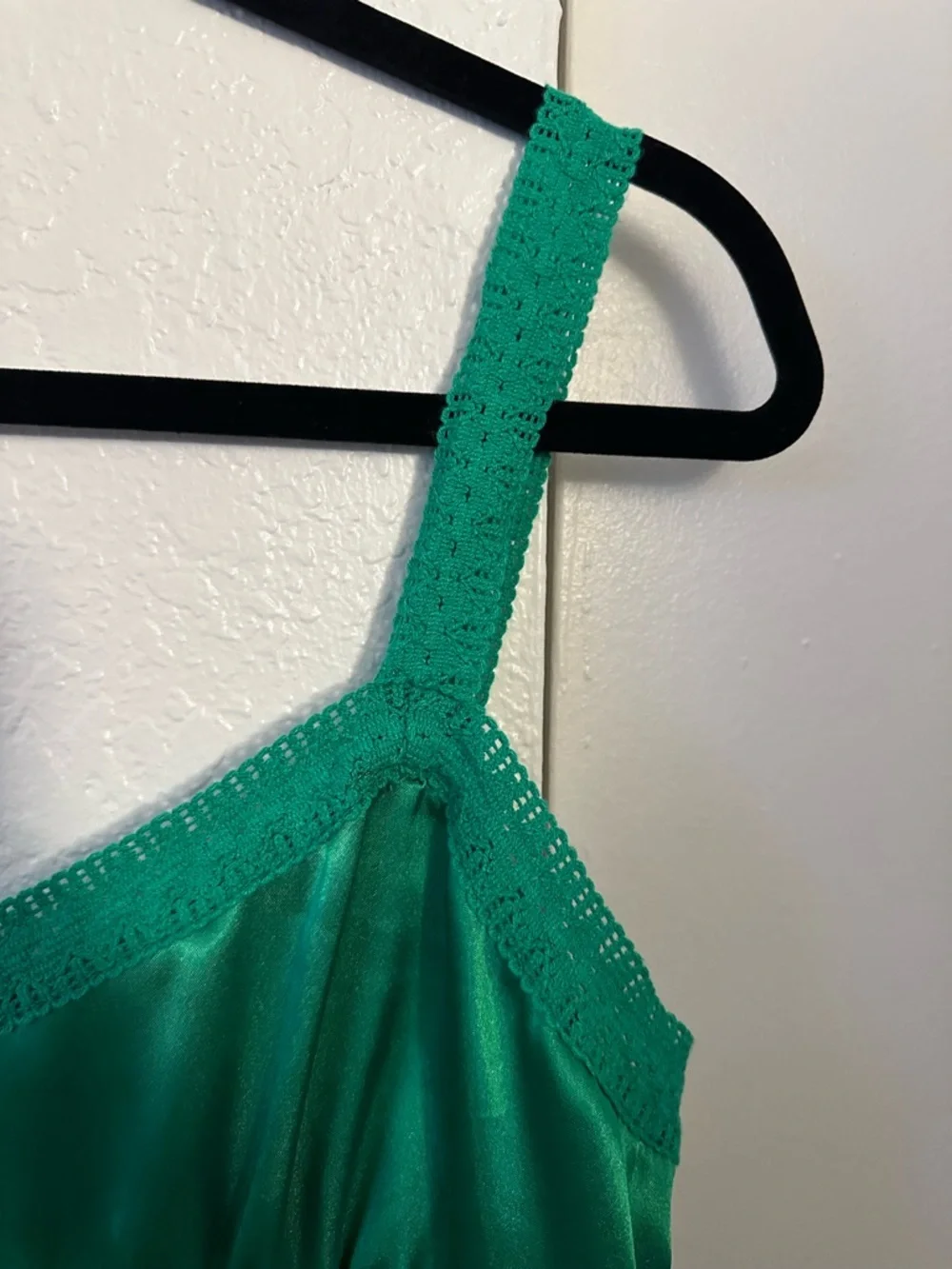 Bebe Green Satin Slip Dress - Picture 4 of 10